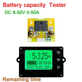 Battery Capacity Tester Indicator DC 50V 50A Voltage/Current/Power/Charging time Monitor Meter Lithium / Lead-acid 12V 24V 36V
Battery Capacity Tester Indicator DC 50V 50A Voltage/Current/Power/Charging time Monitor Meter Lithium / Lead-acid 12V 24V 36V