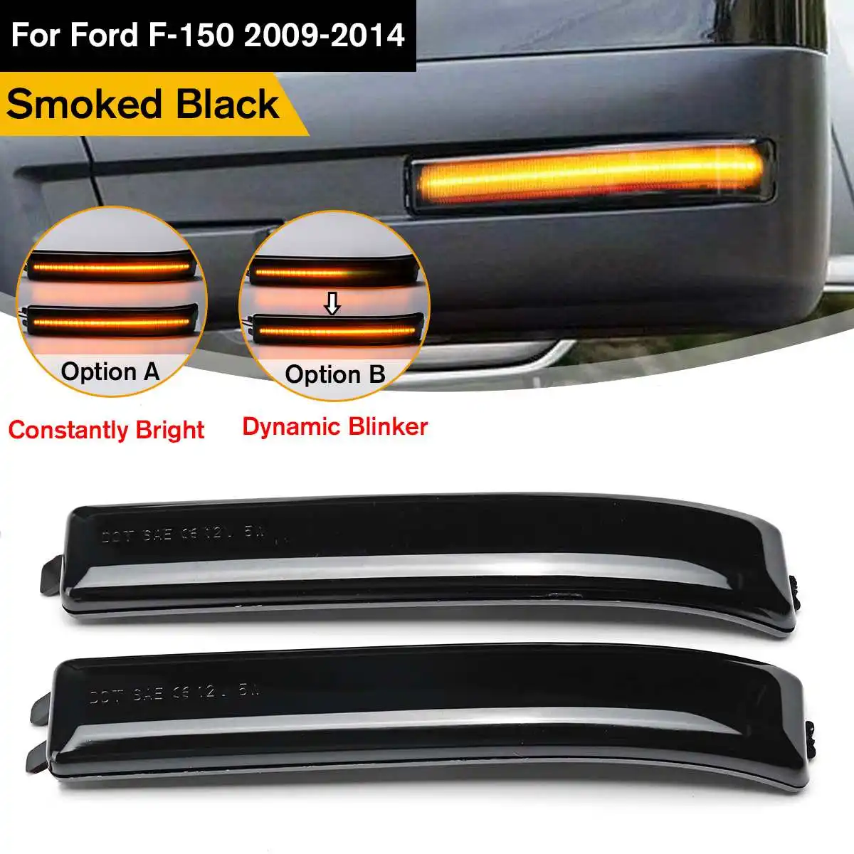 A Pair of Mirror Turn Signal Corner LED Light Constantly Bright/Dynamic Blinker Lamp Fit For Ford F-150 2009-2014, SVT Rapor
A Pair of Mirror Turn Signal Corner LED Light Constantly Bright/Dynamic Blinker Lamp Fit For Ford F-150 2009-2014, SVT Rapor