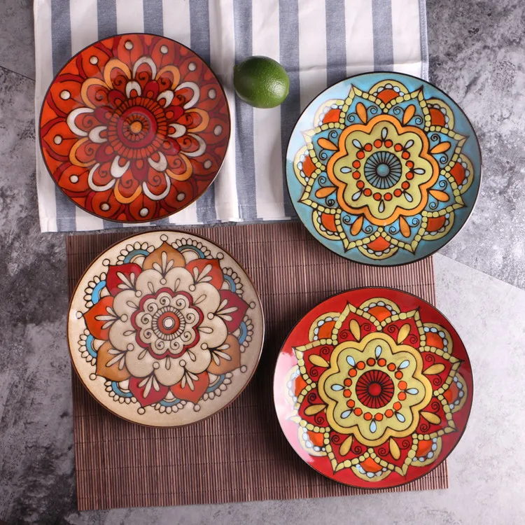 Originality Hand Ceramics Tableware Plate Suit Round Household Dish Pastry Disc Steak Disc Breakfast Disc European style
Originality Hand Ceramics Tableware Plate Suit Round Household Dish Pastry Disc Steak Disc Breakfast Disc European style