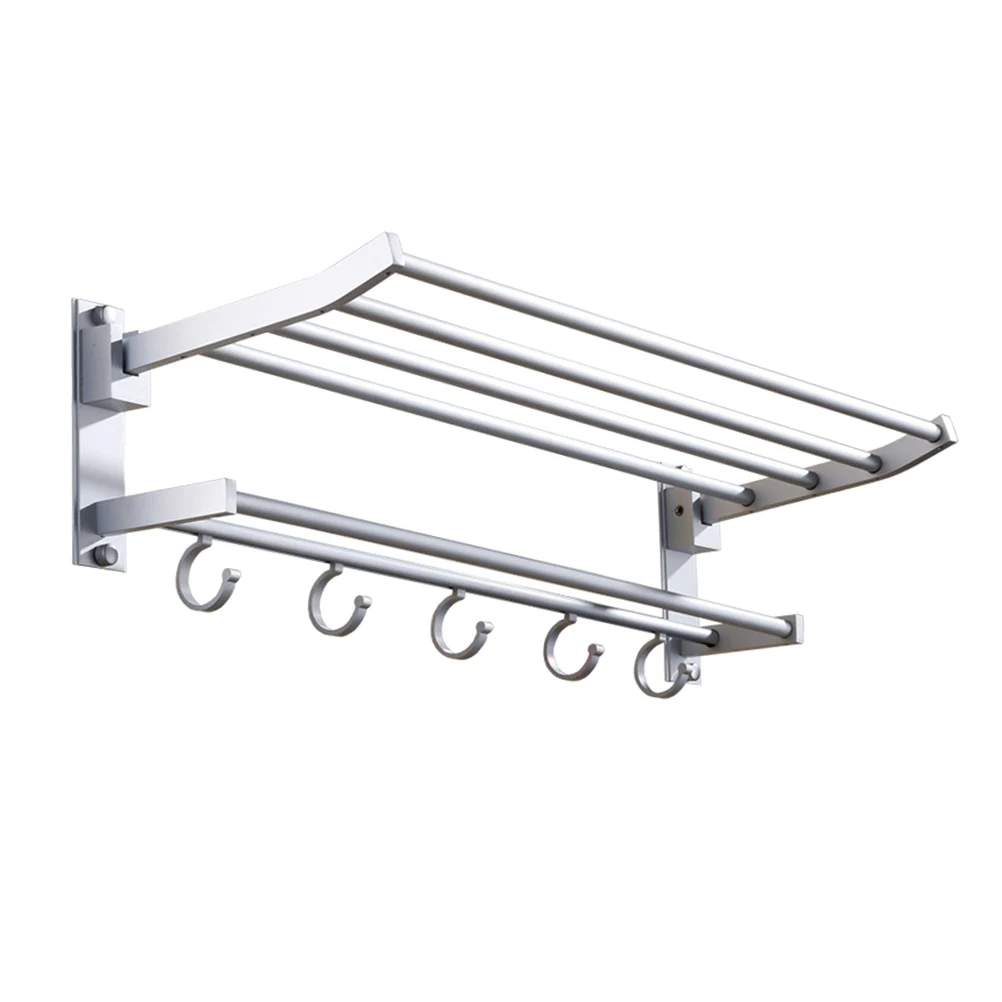 1pc Towel Holder Double-layer Space Aluminum Folding Punch-free Towel Bar for Restroom Bathroom
1pc Towel Holder Double-layer Space Aluminum Folding Punch-free Towel Bar for Restroom Bathroom