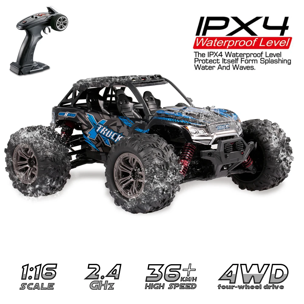 

XinLeHong 9137 1/16 2.4G 4WD Electric 36km/h RC Car LED Light Desert Off Road High-performance Brushed Motor Truck RTR Toys Kid