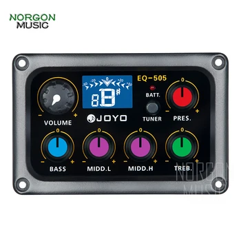 Joyo EQ-505 5 Band Preamp EQ&Tuner Acoustic Classic Guitar Parts and Accessories Volume Bass Middle 1&2 Treble Presence
Joyo EQ-505 5 Band Preamp EQ&Tuner Acoustic Classic Guitar Parts and Accessories Volume Bass Middle 1&2 Treble Presence