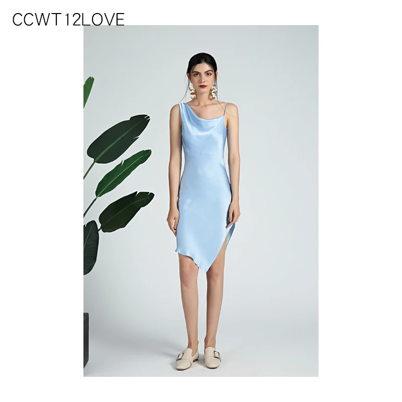 Solid Party Satin Dress Summer 2019 Asymmetrical Backless Knee Length Ladies Casual Dresses Evening Underwear Slips Sundress
Solid Party Satin Dress Summer 2019 Asymmetrical Backless Knee Length Ladies Casual Dresses Evening Underwear Slips Sundress