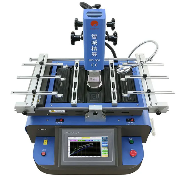 Infrared hot air BGA rework station soldering machine 3 zones heating for laptop motherboard wds-580
Infrared hot air BGA rework station soldering machine 3 zones heating for laptop motherboard wds-580
