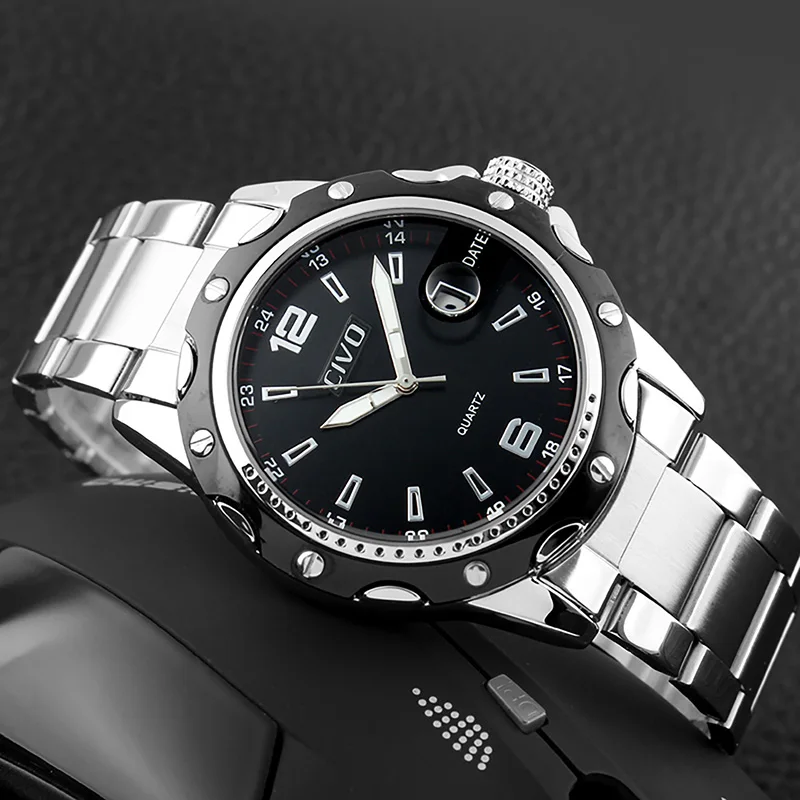 CIVO Business Simple Design Quartz Watch For Man Waterproof Stainless Steel Mens Watches Date Calendar Watch Gents Clock
CIVO Business Simple Design Quartz Watch For Man Waterproof Stainless Steel Mens Watches Date Calendar Watch Gents Clock
