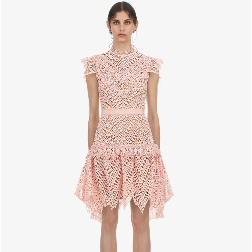 High End Quality Self Portrait Pink Dress 2019 Women Summer Crochet Long Sleeve Sequined Lace White Dress Party Vestidos Verano
High End Quality Self Portrait Pink Dress 2019 Women Summer Crochet Long Sleeve Sequined Lace White Dress Party Vestidos Verano