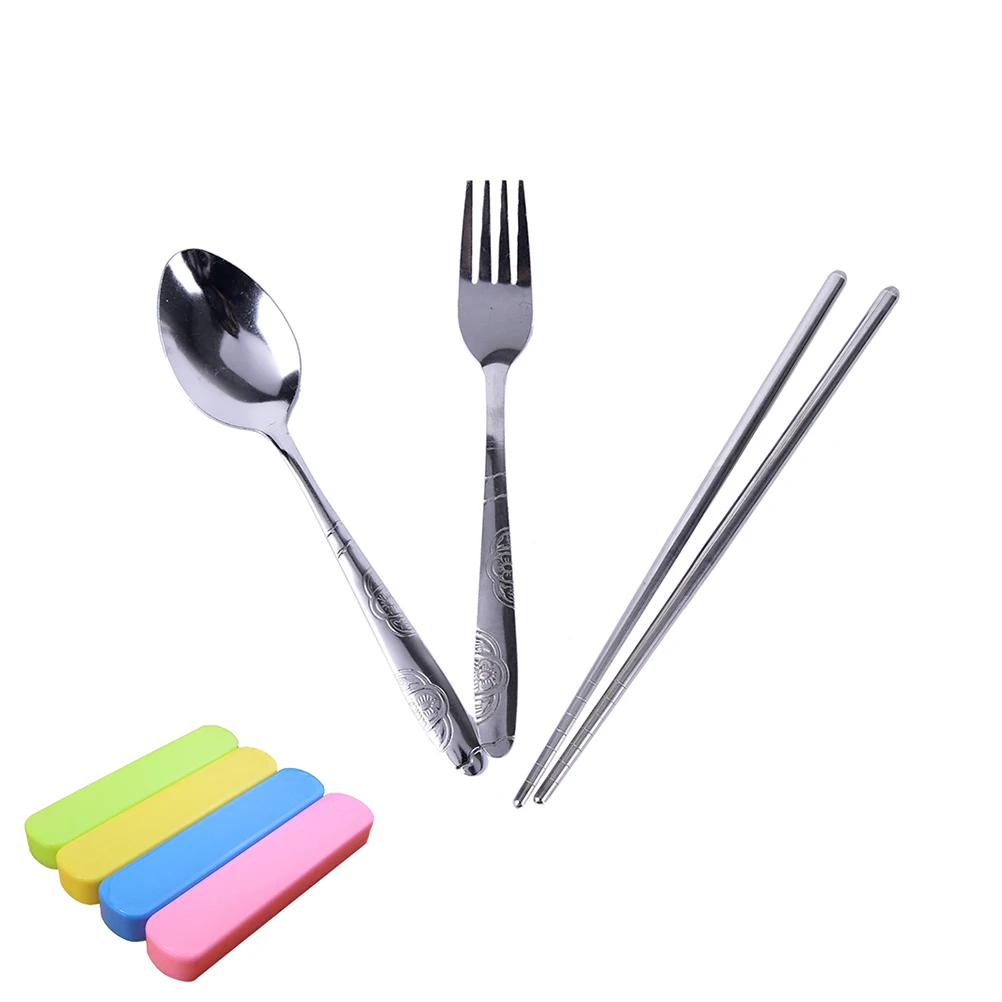 Portable Tableware Set 3 Pcs/set Fork set Travel camping Stainless Steel Cutlery box case Picnic 4 Colors
Portable Tableware Set 3 Pcs/set Fork set Travel camping Stainless Steel Cutlery box case Picnic 4 Colors