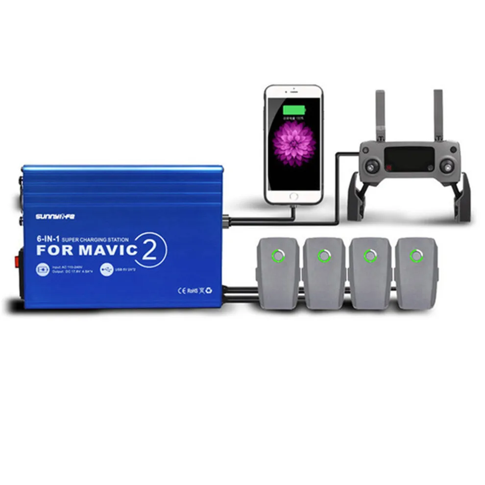 6 IN 1 Charger Hub for Mavic 2 Battery Fast Charger DJI Mavic 2 Pro/Zoom Parallel Chargeing Hub Drone Charger Accessories
6 IN 1 Charger Hub for Mavic 2 Battery Fast Charger DJI Mavic 2 Pro/Zoom Parallel Chargeing Hub Drone Charger Accessories