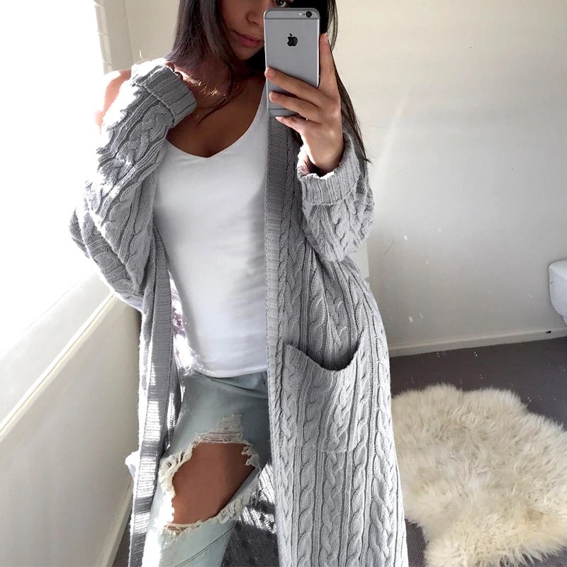 Knitted Sweater Cardigan Women Long Sleeve Pocket Solid Twist Bowknot Sweaters Cardigans Knitwear Streetwear Outwear Coat Femme
Knitted Sweater Cardigan Women Long Sleeve Pocket Solid Twist Bowknot Sweaters Cardigans Knitwear Streetwear Outwear Coat Femme
