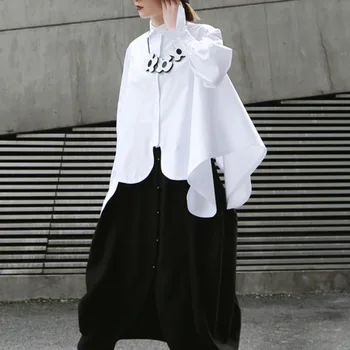 2019 New Spring Summer Lapel Long Sleeve White Irregular Hem Cut Stitch Irregular Big Size Shirt Women Blouse
2019 New Spring Summer Lapel Long Sleeve White Irregular Hem Cut Stitch Irregular Big Size Shirt Women Blouse