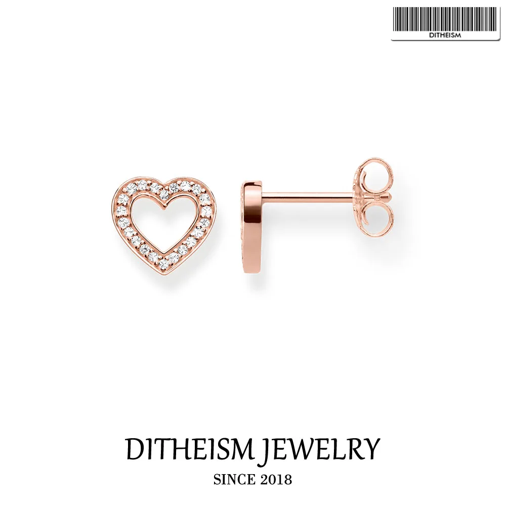 Rose Gold Color Heart Stud Earrings 2018 New Zirconia Fashion Jewelry 925 Sterling Silver Trendy Gift For Women Girls Lover
Rose Gold Color Heart Stud Earrings 2018 New Zirconia Fashion Jewelry 925 Sterling Silver Trendy Gift For Women Girls Lover