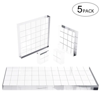 5Pack Clear Stamp High Transparency Acrylic Handle Block for DIY Crafts Making Rectangle Size with Grid Lines Kids Stationery
5Pack Clear Stamp High Transparency Acrylic Handle Block for DIY Crafts Making Rectangle Size with Grid Lines Kids Stationery