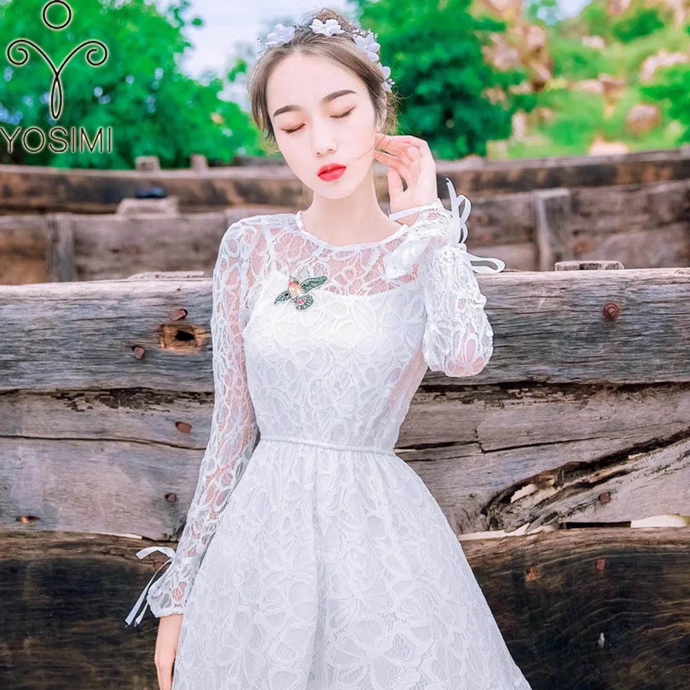 2019 spring Summer Maxi Elegant Lace Embroidery Long Women Dress White Evening Party Tunic Fairy Mid-Calf O-neck Beach Dress
2019 spring Summer Maxi Elegant Lace Embroidery Long Women Dress White Evening Party Tunic Fairy Mid-Calf O-neck Beach Dress