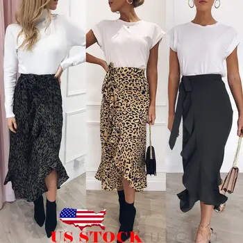 Women Leopard Printed Sexy Skirts 2019 New Female Wrap Boho Asymmetric Skirt Vintage Fashion High Waist Ruffles Sexy Skirts
Women Leopard Printed Sexy Skirts 2019 New Female Wrap Boho Asymmetric Skirt Vintage Fashion High Waist Ruffles Sexy Skirts