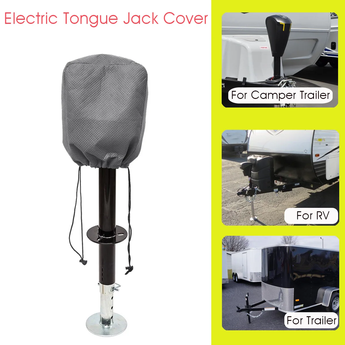 Universal RV Electric Tongue Jack Cover Protector Grey for Travel Motorhome Trailer for Camper Waterproof
Universal RV Electric Tongue Jack Cover Protector Grey for Travel Motorhome Trailer for Camper Waterproof