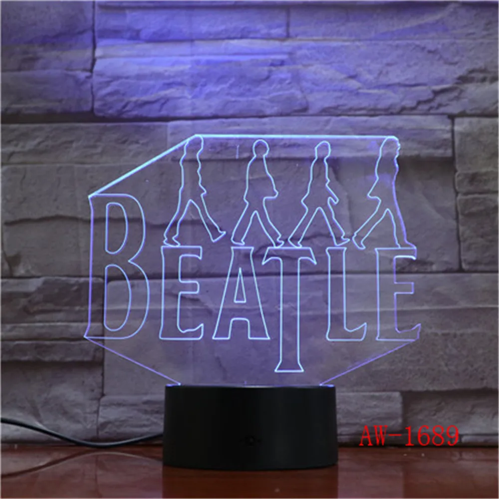 Beatle 3D illusion lamp LED usb touch switch nightlight Colorful gradient Acrylic engrave 3D visual creative night light AW-1689
Beatle 3D illusion lamp LED usb touch switch nightlight Colorful gradient Acrylic engrave 3D visual creative night light AW-1689