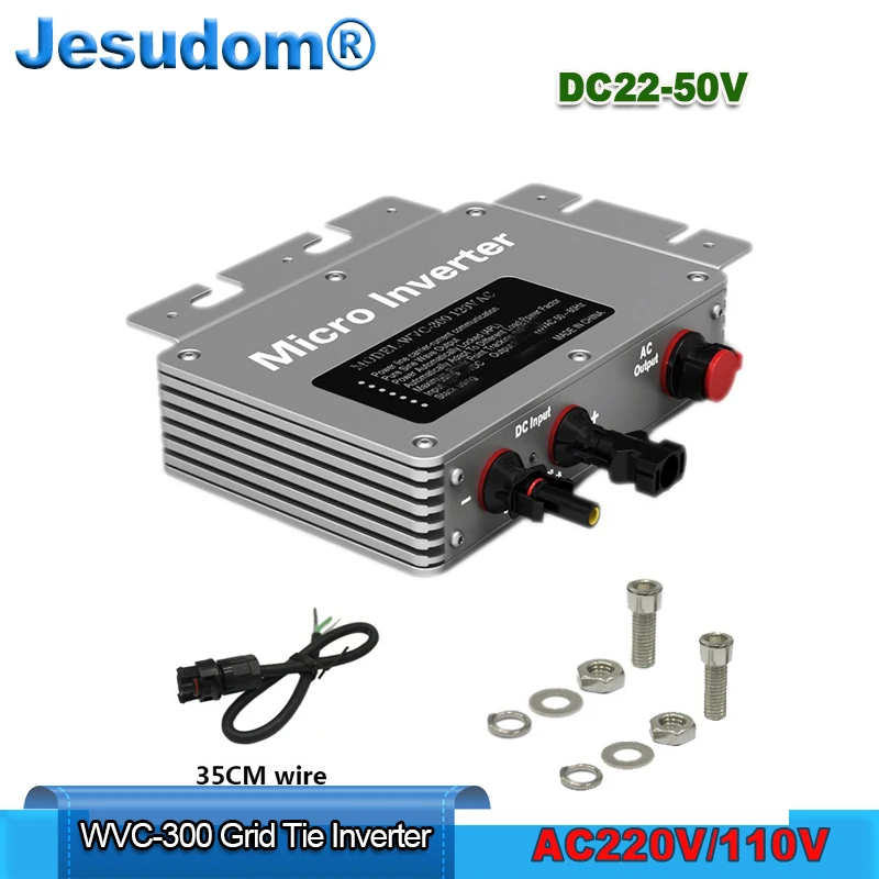 WVC-300W Solar On grid Inverter IP65 Waterproof with Pure Sine Wave Output for Solar Power System Solar Grid Tie Inverter
WVC-300W Solar On grid Inverter IP65 Waterproof with Pure Sine Wave Output for Solar Power System Solar Grid Tie Inverter