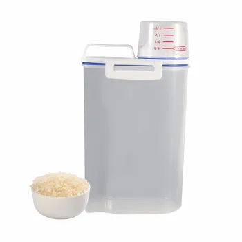 Top Quality Big Capacity Plastic Kitchen Storage Box Dispenser Grain Cereal Food Storage Box Container With Measuring Cup
Top Quality Big Capacity Plastic Kitchen Storage Box Dispenser Grain Cereal Food Storage Box Container With Measuring Cup