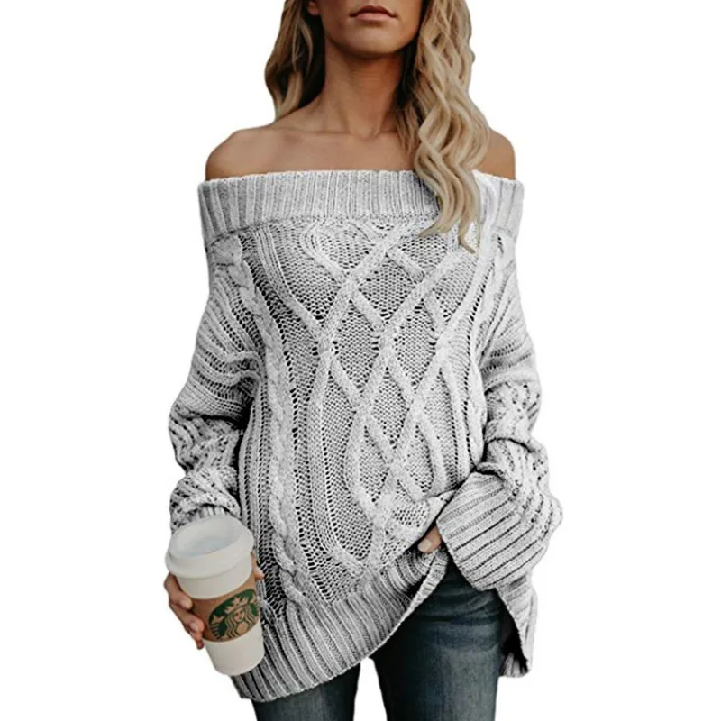 2018 Knitting Sweater Autumn And Winter Warm Thickening Strapless Off Shoulder Winter Clothes Women Pullover Sueter Mujer Rz*
2018 Knitting Sweater Autumn And Winter Warm Thickening Strapless Off Shoulder Winter Clothes Women Pullover Sueter Mujer Rz*