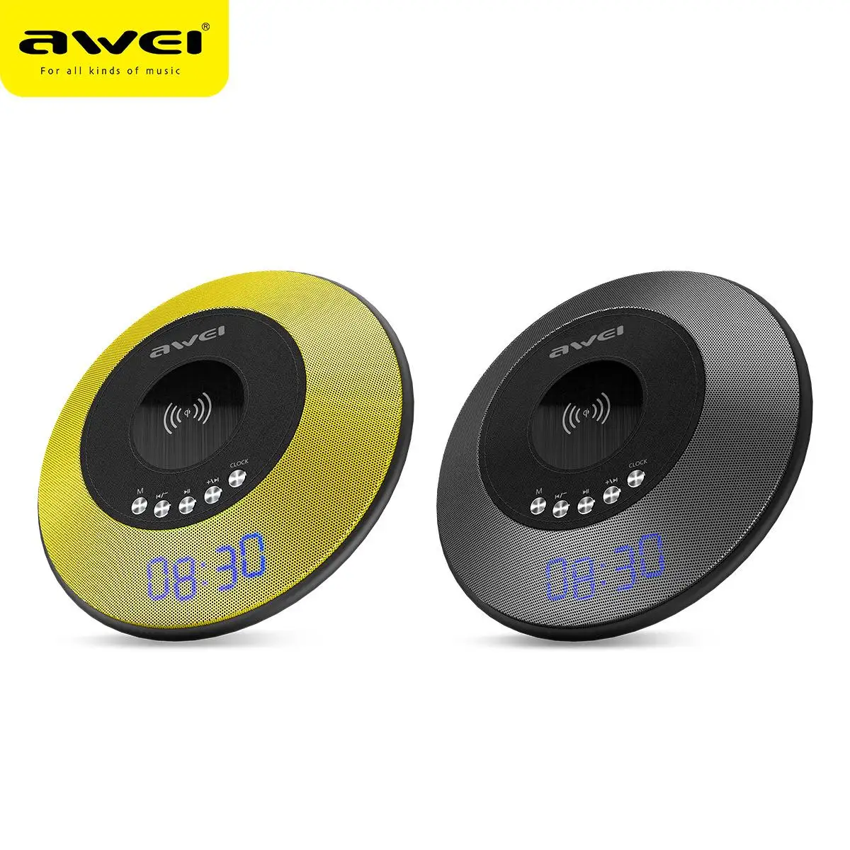 AWEI Y290 NFC Wireless Fast Charging bluetooth Speaker 3000mAh Battery Portable FM Radio Alarm Clock Speaker
AWEI Y290 NFC Wireless Fast Charging bluetooth Speaker 3000mAh Battery Portable FM Radio Alarm Clock Speaker