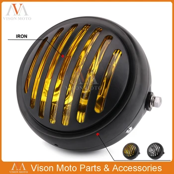 Retro Round Grill 5.75" 5 3/4" Headlight Headlamp For Harley Cafe Racer Sportster Chopper Touring Universal Motorcycle
Retro Round Grill 5.75" 5 3/4" Headlight Headlamp For Harley Cafe Racer Sportster Chopper Touring Universal Motorcycle