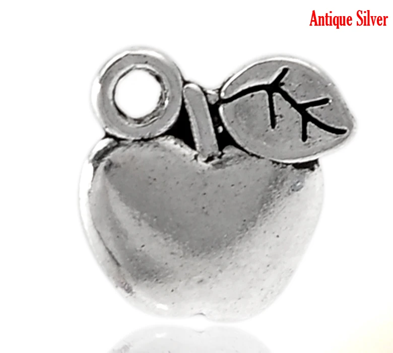 Lovely 100PCs Antique Silver Apple Fruit Charm Pendants 11x11mm(3/8"x3/8") (B21970)
Lovely 100PCs Antique Silver Apple Fruit Charm Pendants 11x11mm(3/8"x3/8") (B21970)