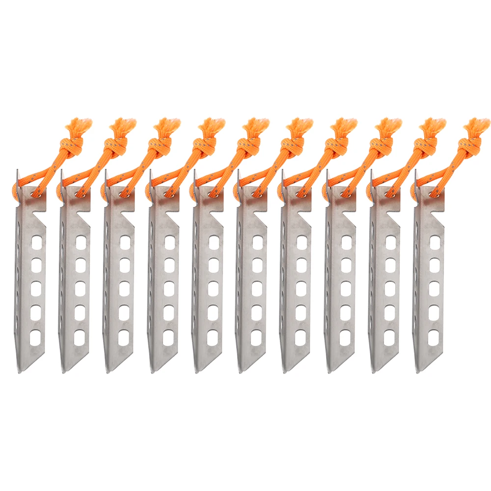 10pcs Outdoor Tent Accessories V Shape Titanium Tent Pegs Windproof Outdoor Camping Tent Nail Stakes Camping Equipment
10pcs Outdoor Tent Accessories V Shape Titanium Tent Pegs Windproof Outdoor Camping Tent Nail Stakes Camping Equipment