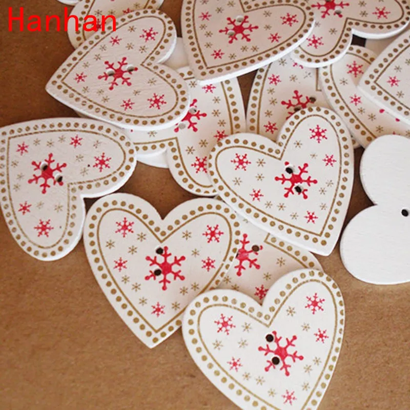 Useful Hanhan Top 2017 Hot Sale 25pcs Cute XMAS Christmas Decor Sewing Scrapbook DIY Craft Wooden Buttons Heart Shape
Useful Hanhan Top 2017 Hot Sale 25pcs Cute XMAS Christmas Decor Sewing Scrapbook DIY Craft Wooden Buttons Heart Shape