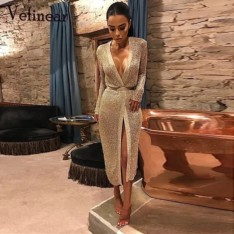 Vefinear Sexy Knitted Dress Women Stretchable Beach Dress Long Sleeve Elegant Sweater Dress Autumn Party Club Dresses VestidosXL
Vefinear Sexy Knitted Dress Women Stretchable Beach Dress Long Sleeve Elegant Sweater Dress Autumn Party Club Dresses VestidosXL