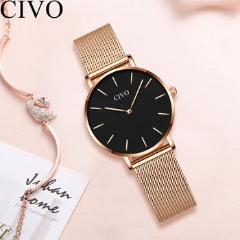 CIVO Fashion Ladies Watches Women Waterproof Gold Watch Luxury Steel Mesh Strap Dress Quartz Wristwatch Clock Montre Femme
CIVO Fashion Ladies Watches Women Waterproof Gold Watch Luxury Steel Mesh Strap Dress Quartz Wristwatch Clock Montre Femme