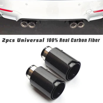 1 Pair Glossy Black Car Real Carbon Fiber Exhaust End Tips for BMW 2.5'' in 3.5'' out With Logo Universal
1 Pair Glossy Black Car Real Carbon Fiber Exhaust End Tips for BMW 2.5'' in 3.5'' out With Logo Universal