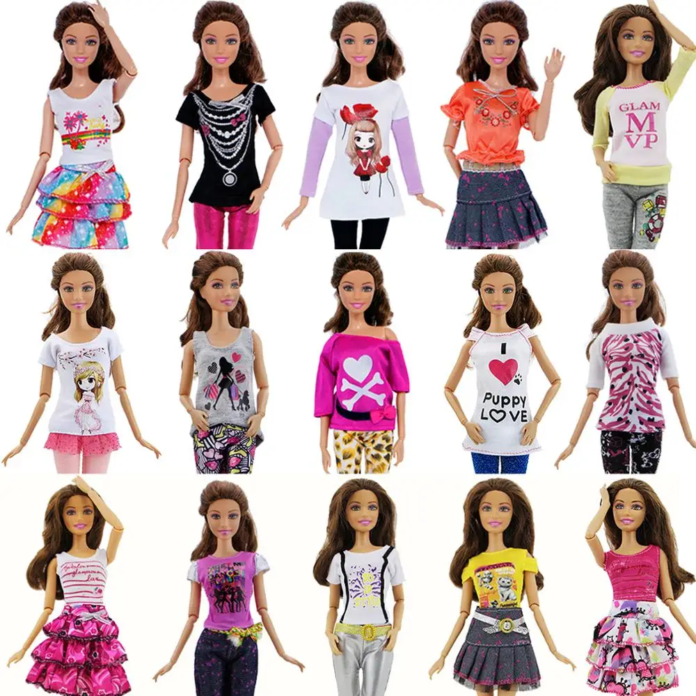 1x Fashion Lovely Outfit Skirt Pants Trousers + Tops T-Shirt Blouses Girlish Doll Accessories Clothes for Barbie Doll Kids Toy
1x Fashion Lovely Outfit Skirt Pants Trousers + Tops T-Shirt Blouses Girlish Doll Accessories Clothes for Barbie Doll Kids Toy