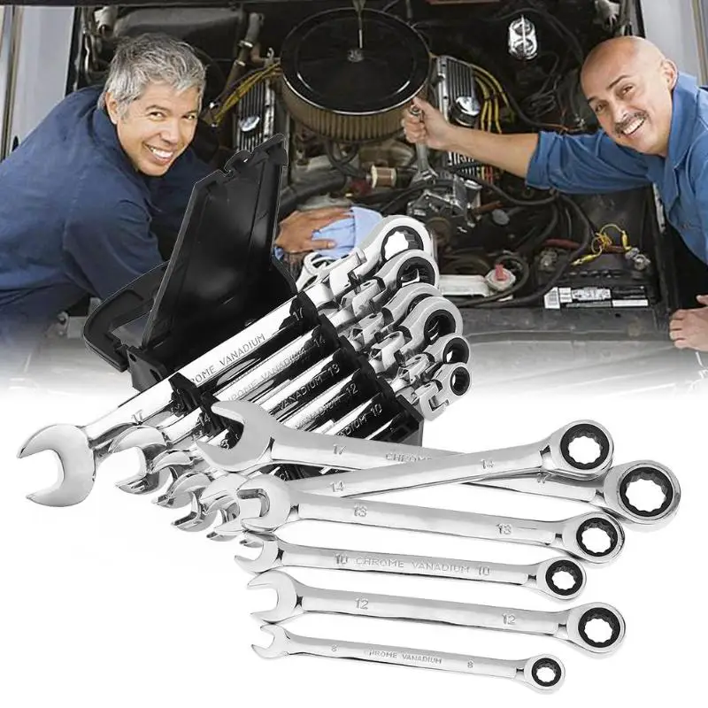 6 Pcs Multiuse Two Head Activity Ratchet Gears Wrench Set Flexible Open End Wrenches Repair Tools To Bike Torque Wrench Spanner
6 Pcs Multiuse Two Head Activity Ratchet Gears Wrench Set Flexible Open End Wrenches Repair Tools To Bike Torque Wrench Spanner