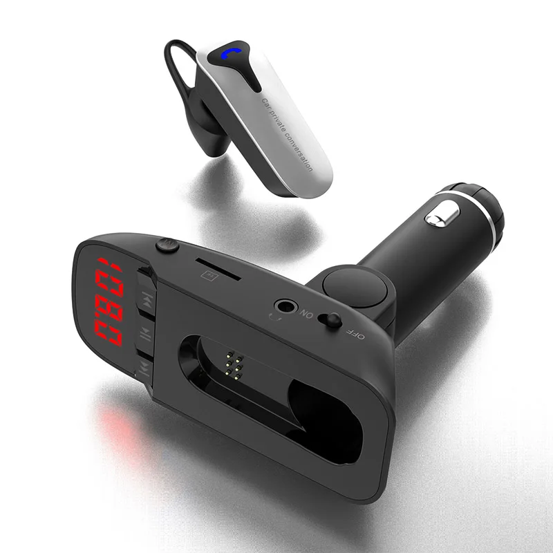 ER9 Wireless Hands Free MP3 Bluetooth4.2 Adapter FM Transmitter Headset In-ear Earphone Cigarette Lighter Plug Kit USB Charging
ER9 Wireless Hands Free MP3 Bluetooth4.2 Adapter FM Transmitter Headset In-ear Earphone Cigarette Lighter Plug Kit USB Charging