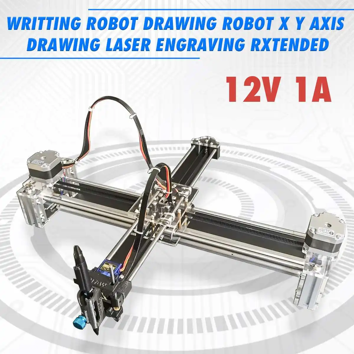 12V 1A 2 Axis Writing Drawing Robot X Y Axis Drawing Laser Engraving Extended Writing Robot Printer Machine
12V 1A 2 Axis Writing Drawing Robot X Y Axis Drawing Laser Engraving Extended Writing Robot Printer Machine