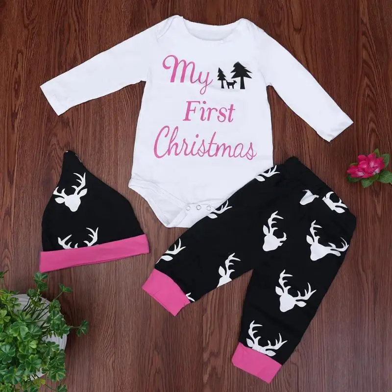 3pcs Baby Clothing Set Long Sleeve Tops Romper+Reindeer Pants+Hat Outfits Baby Girl Clothes Set Christmas Gift fit for 3-18M
3pcs Baby Clothing Set Long Sleeve Tops Romper+Reindeer Pants+Hat Outfits Baby Girl Clothes Set Christmas Gift fit for 3-18M