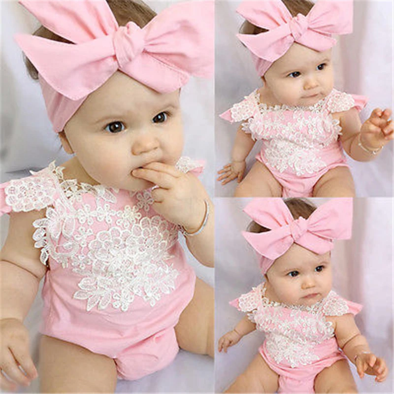 CANIS 2019 New 2 PCS Newborn Infant Baby Girls sleeveless Rompers Lace Floral Jumpsuit Playsuit Outfits Sunsuit
CANIS 2019 New 2 PCS Newborn Infant Baby Girls sleeveless Rompers Lace Floral Jumpsuit Playsuit Outfits Sunsuit