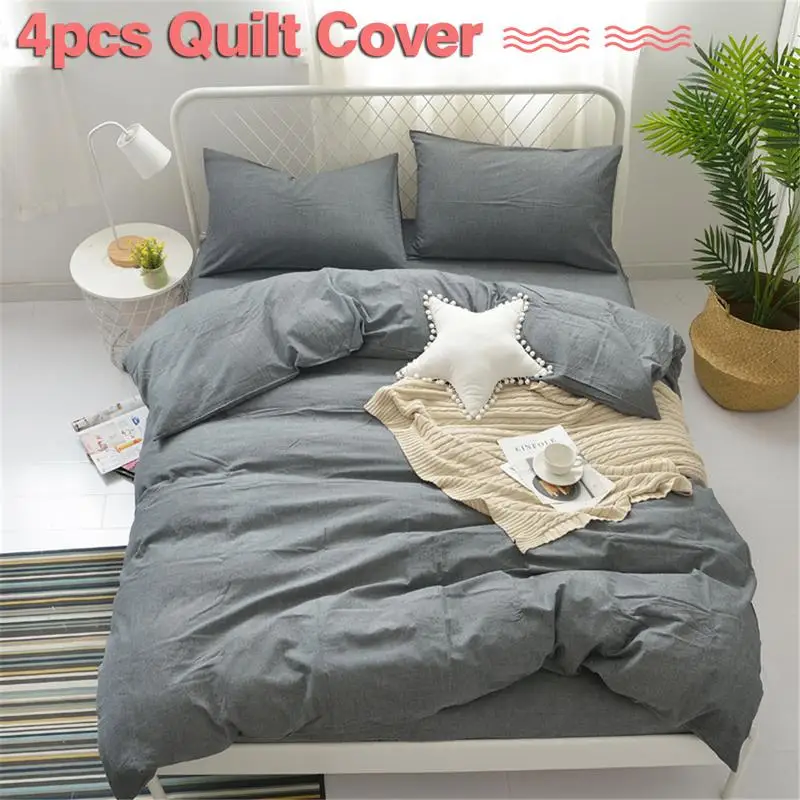 100% cotton quilt cover set Simple Japanese-Style Washed Cotton 4pcs Quilt Cover Sheets Simple Plain Style white #SO
100% cotton quilt cover set Simple Japanese-Style Washed Cotton 4pcs Quilt Cover Sheets Simple Plain Style white #SO