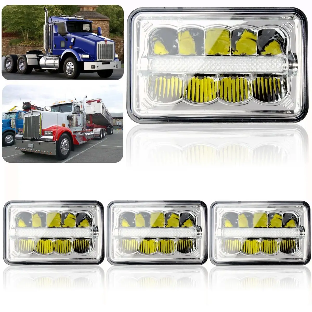 4pc Square LED Headlight 7X6 inch HI-LO Beam Replacement Headlamps for Jeep for Wrangler YJ Cherokee XJ Trucks 4x4 Led HeadLight
4pc Square LED Headlight 7X6 inch HI-LO Beam Replacement Headlamps for Jeep for Wrangler YJ Cherokee XJ Trucks 4x4 Led HeadLight