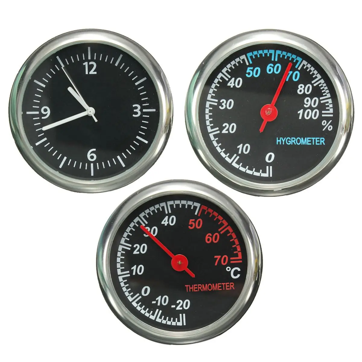 Durable Car Mini Mechanics Thermometer Hygrometer Clock Time Steel Core for Pointer Car-Styling Car Decoration
Durable Car Mini Mechanics Thermometer Hygrometer Clock Time Steel Core for Pointer Car-Styling Car Decoration