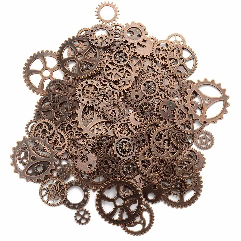 About 120g/lot DIY jewelry Making Vintage Metal Mixed Gears Steampunk Gear Pendant Charms Bracelet Accessories(Ancient red cop
About 120g/lot DIY jewelry Making Vintage Metal Mixed Gears Steampunk Gear Pendant Charms Bracelet Accessories(Ancient red cop