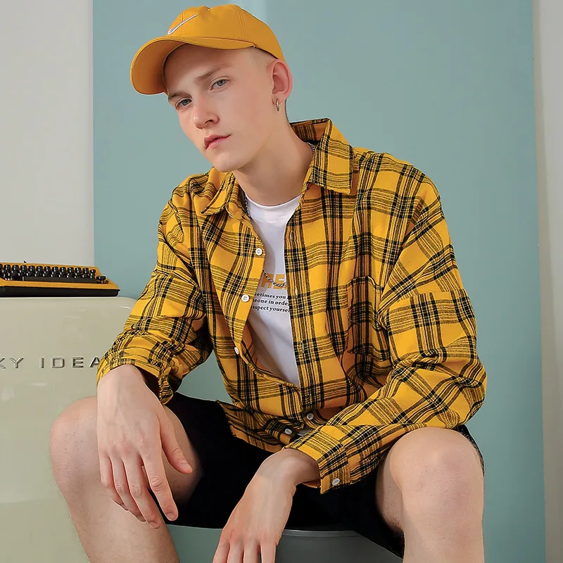 Leisure Time Men's Wear 2019 Season Tide Brand Lattice Long Sleeve Shirt Man Student Easy Shirt Loose Coat
Leisure Time Men's Wear 2019 Season Tide Brand Lattice Long Sleeve Shirt Man Student Easy Shirt Loose Coat