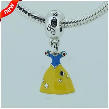 CKK 925 Sterling Silver Jewelry Snow White Dress Silver Dangle Yellow, Red Blue Enamel Beads Fits Bracelets For Jewelry Making
CKK 925 Sterling Silver Jewelry Snow White Dress Silver Dangle Yellow, Red Blue Enamel Beads Fits Bracelets For Jewelry Making