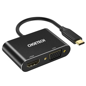 MOCH-Choetech Type C To Hdmi+Vga Adapter 2 In 1 Usb C To Hdmi 4K Vga 1080P Adapter For Galaxy Note 8/S9 Plus 2017/2016 Macbook
MOCH-Choetech Type C To Hdmi+Vga Adapter 2 In 1 Usb C To Hdmi 4K Vga 1080P Adapter For Galaxy Note 8/S9 Plus 2017/2016 Macbook