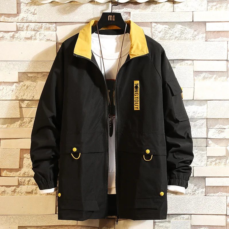 #2977 Streetwear Jackets Zipper Men Black/Yellow Letters Printed Casual Hip Hop Jacket Windbreaker Harajuku Streetwear Bomber
#2977 Streetwear Jackets Zipper Men Black/Yellow Letters Printed Casual Hip Hop Jacket Windbreaker Harajuku Streetwear Bomber