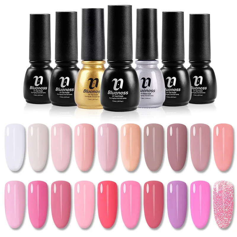 Blueness 7.5ml 20 Colors Nail Gel Polish Available UV LED Gel Varnish Permanent Nail Polish Soak Off Thermo Gel Lacquer
Blueness 7.5ml 20 Colors Nail Gel Polish Available UV LED Gel Varnish Permanent Nail Polish Soak Off Thermo Gel Lacquer