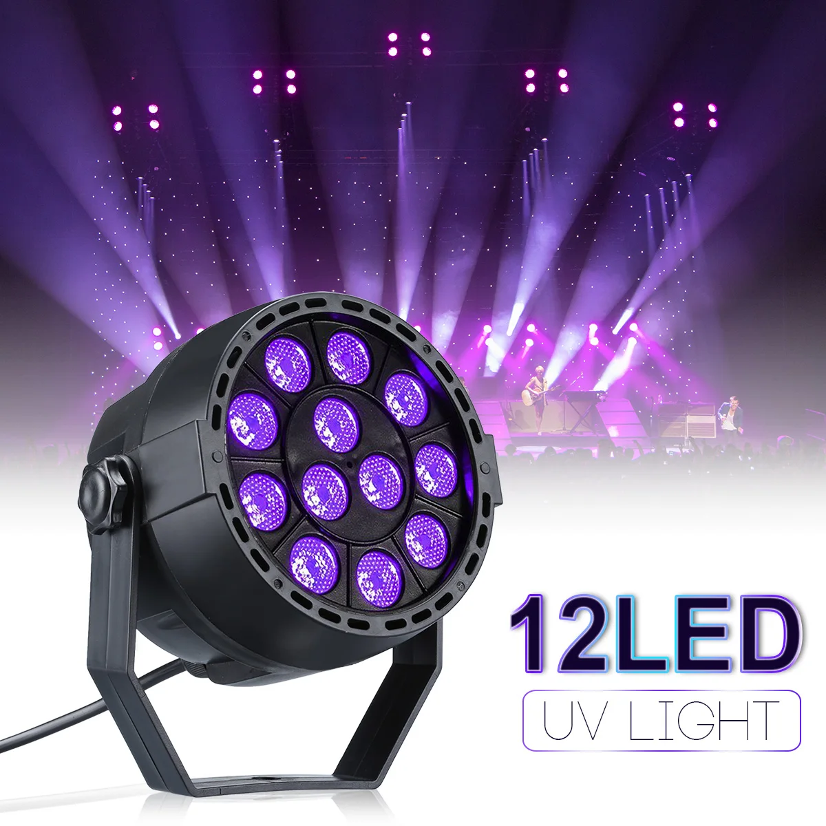 Lampwin UV Lights 12W 12 LEDs Stage Par Light Black Light Controlled by DMX for Halloween Christmas Disco Party Wall Washer
Lampwin UV Lights 12W 12 LEDs Stage Par Light Black Light Controlled by DMX for Halloween Christmas Disco Party Wall Washer
