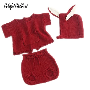 New Style Kid Clothes Sets Cute Bunny Ear Knitted Wool Costume 3pieces Sets Newborn Infant Autumn Winter Thicken Warm Outfit
New Style Kid Clothes Sets Cute Bunny Ear Knitted Wool Costume 3pieces Sets Newborn Infant Autumn Winter Thicken Warm Outfit