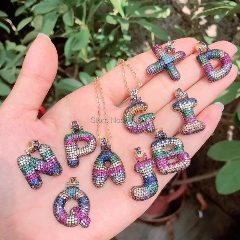 6PCS ZYZ-N1020 Gold Color Initial Rainbow CZ Pendant Necklace Fashion Colorful Zirconia Stones Letter Jewelry For Women 18mm
6PCS ZYZ-N1020 Gold Color Initial Rainbow CZ Pendant Necklace Fashion Colorful Zirconia Stones Letter Jewelry For Women 18mm