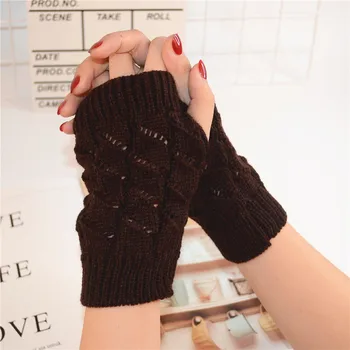 Trendy Women Solid casual Warmer Winter Fingerless Gloves Geometry Half Finger Knitted Wrist Mittens one pairs
Trendy Women Solid casual Warmer Winter Fingerless Gloves Geometry Half Finger Knitted Wrist Mittens one pairs